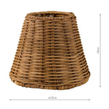 Dar Wicker Dark Brown Rattan Empire Shade 15cm