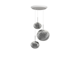 Tom Dixon Whirl Pendant System Trio Round Silver LED