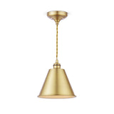 Joules Wollaton Pendant Matt Antique Brass and Matt White