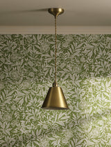 Joules Wollaton Pendant Matt Antique Brass and Matt White