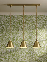 Joules Wollaton 3 Light Bar Pendant Matt Antique Brass and Matt White