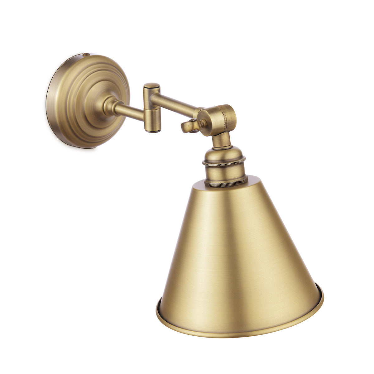 Joules Wollaton Single Spotlight Matt Antique Brass and Matt White