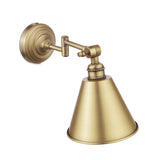 Joules Wollaton Single Spotlight Matt Antique Brass and Matt White