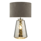 Dar Wycliffe Table Lamp Smoked Glass With Shade –  from Amos Lighting + Home