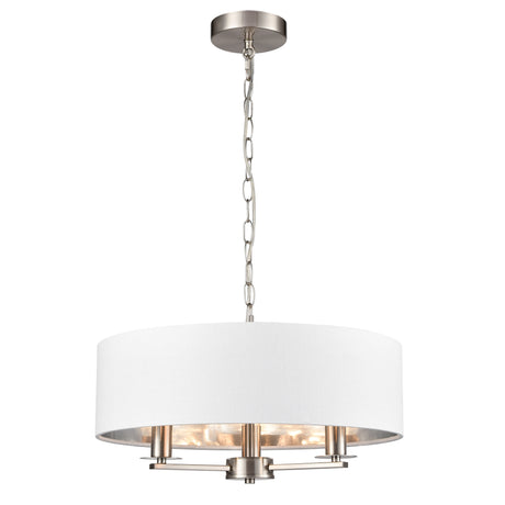 Franklite Windsor 3lt Pendant satin nickel