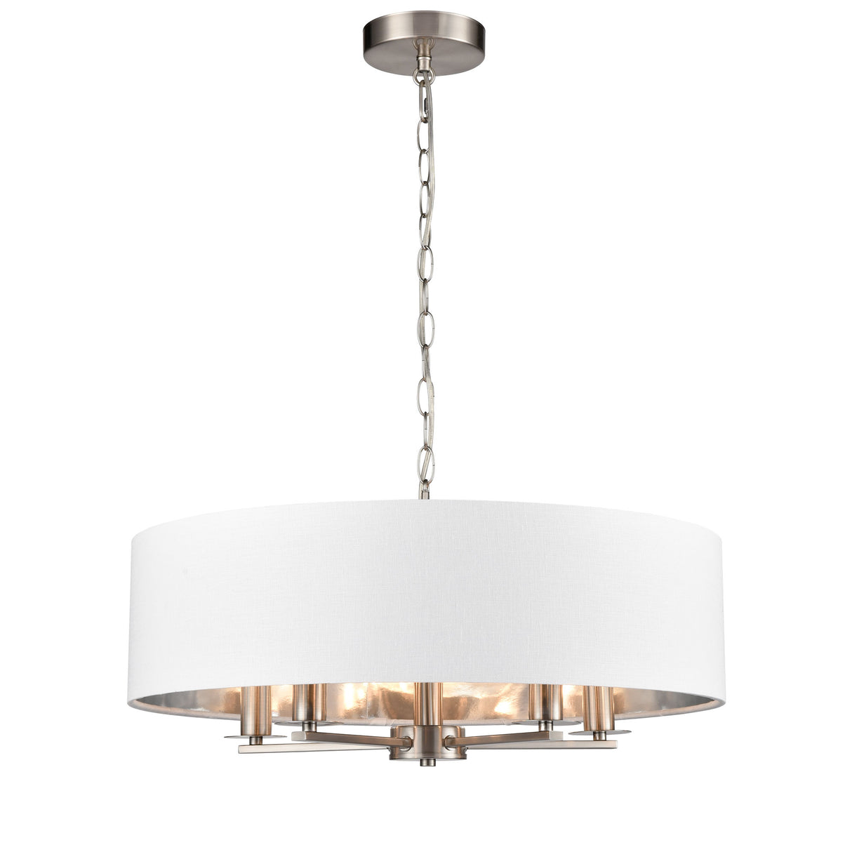 Franklite Windsor 5lt Pendant satin nickel