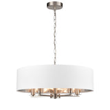 Franklite Windsor 5lt Pendant satin nickel