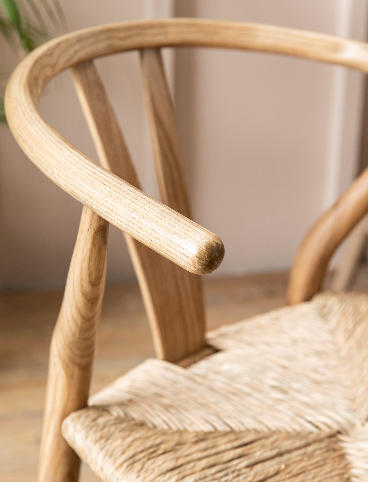Garden Trading Chilthorne Wishbone Dining Chair Ash Wood, Natural, Set of 2