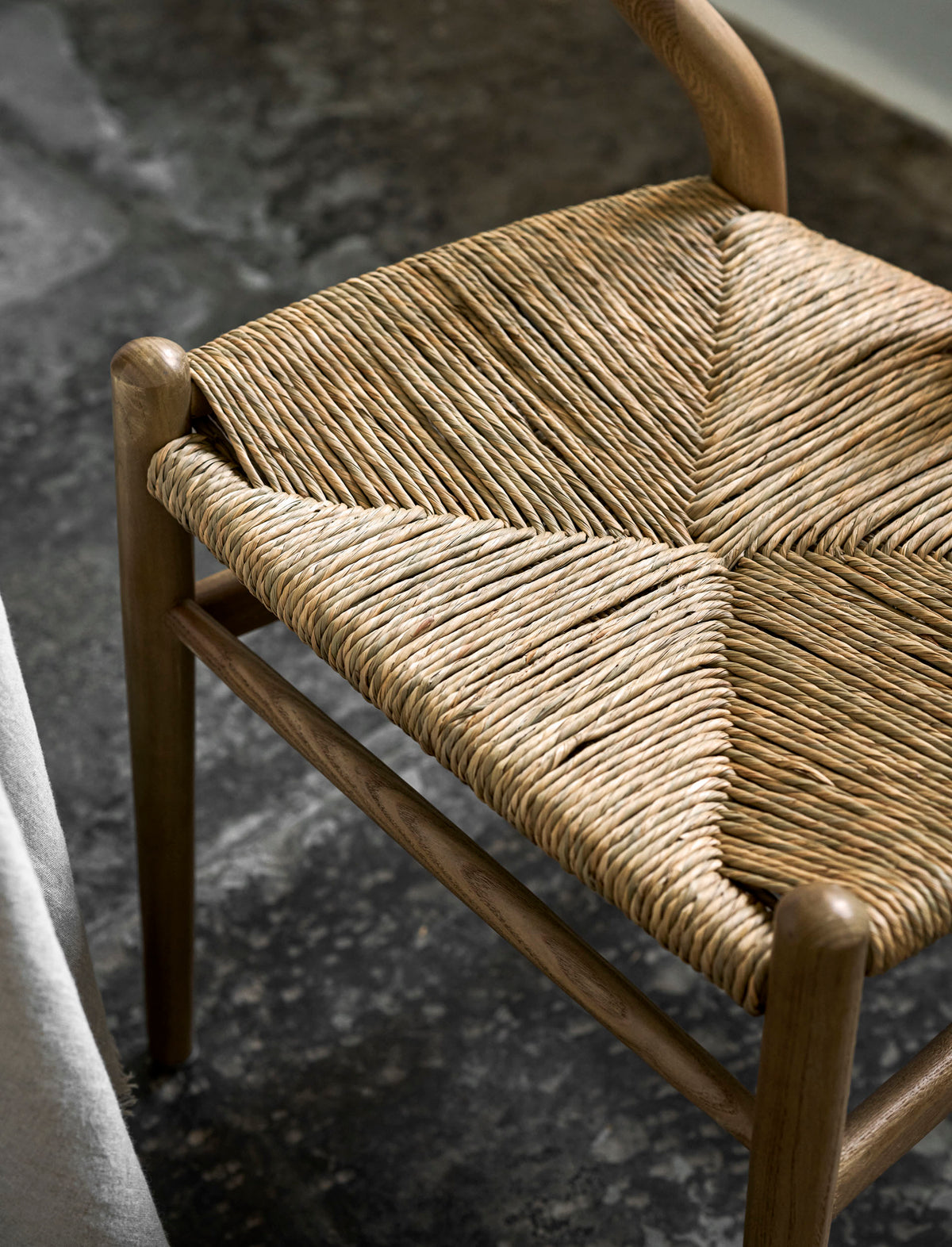 Garden Trading Chilthorne Wishbone Dining Chair Ash Wood, Natural, Set of 2