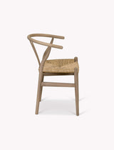 Garden Trading Chilthorne Wishbone Dining Chair - Ash Wood, Lime Wash, Set of 2