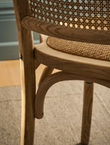 Garden Trading Fairlight Rattan Stacking Dining Chair Elm Wood, Natural, Set of 2