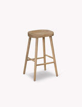 Garden Trading Lilley Bar Stool Ash Wood, Lime Wash