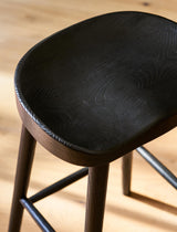 Garden Trading Lilley Bar Stool Elm Wood, Black