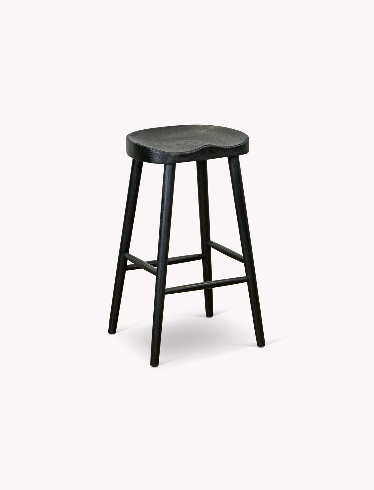 Garden Trading Lilley Bar Stool Elm Wood, Black