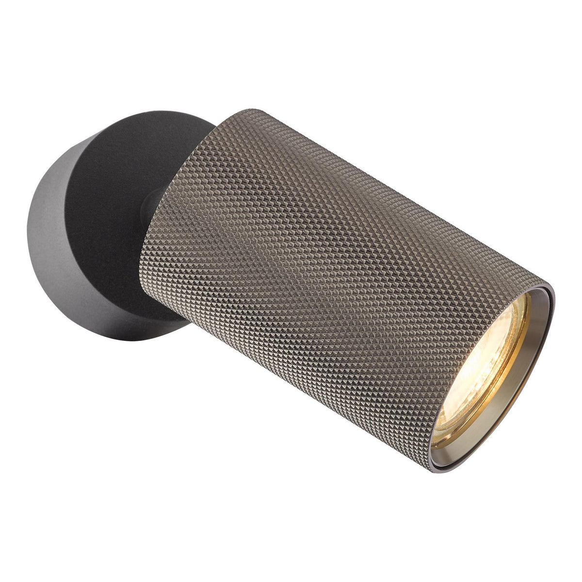 Dar Yamis Single Spotlight Knurled Bronze and Matt Black