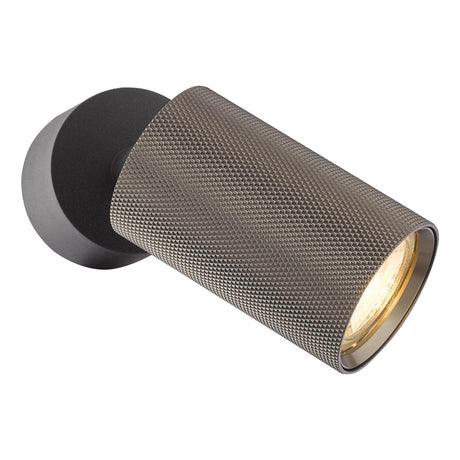 Dar Yamis Single Spotlight Knurled Bronze and Matt Black