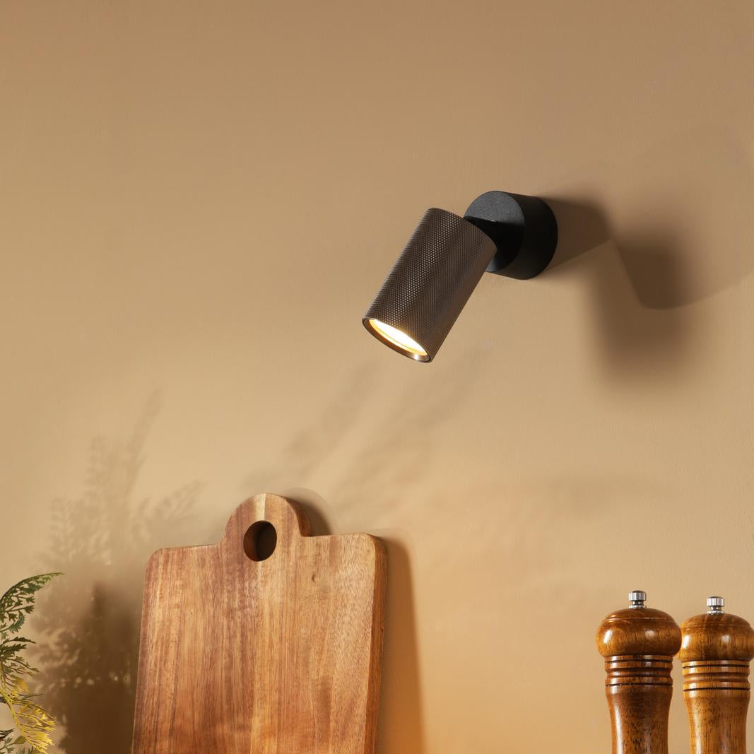 Dar Yamis Single Spotlight Knurled Bronze and Matt Black