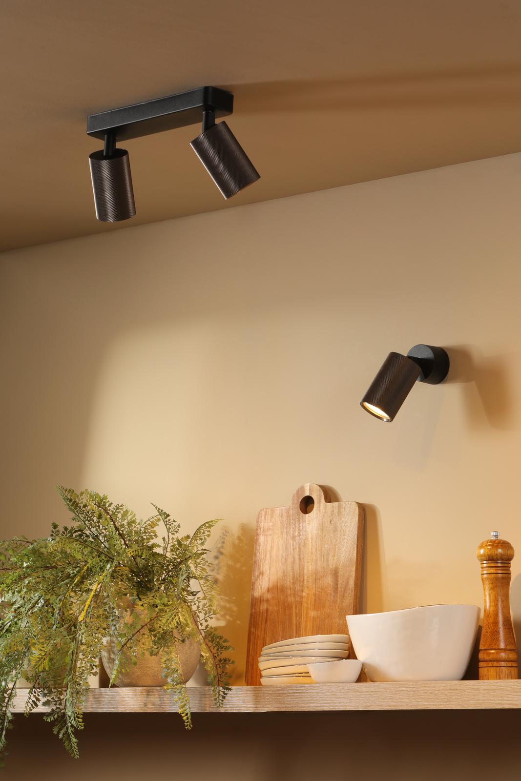 Dar Yamis Single Spotlight Knurled Bronze and Matt Black