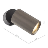 Dar Yamis Single Spotlight Knurled Bronze and Matt Black