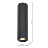 Dar Yamis 2 Light Wall Light Matt Black