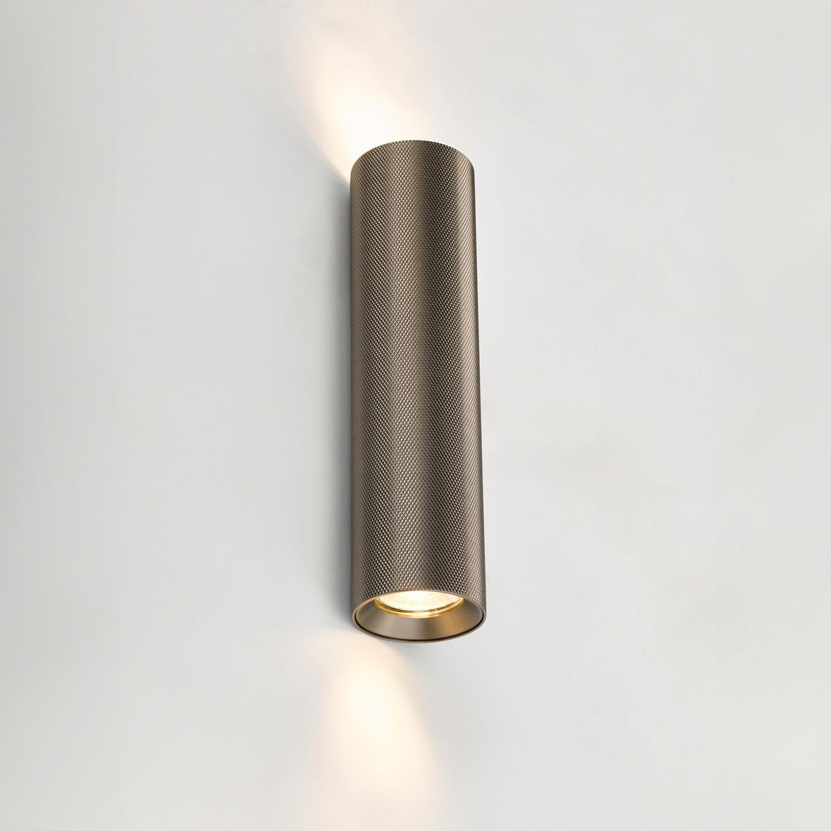 Dar Yamis 2 Light Wall Light Knurled Bronze