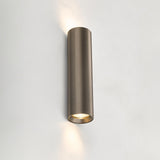 Dar Yamis 2 Light Wall Light Knurled Bronze