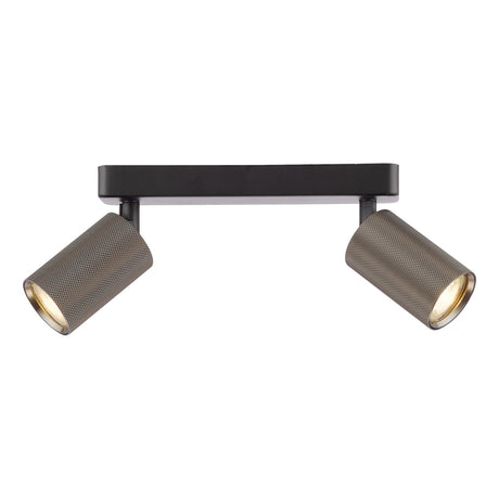 Dar Yamis 2 Light Bar Spotlight Knurled Bronze and Matt Black