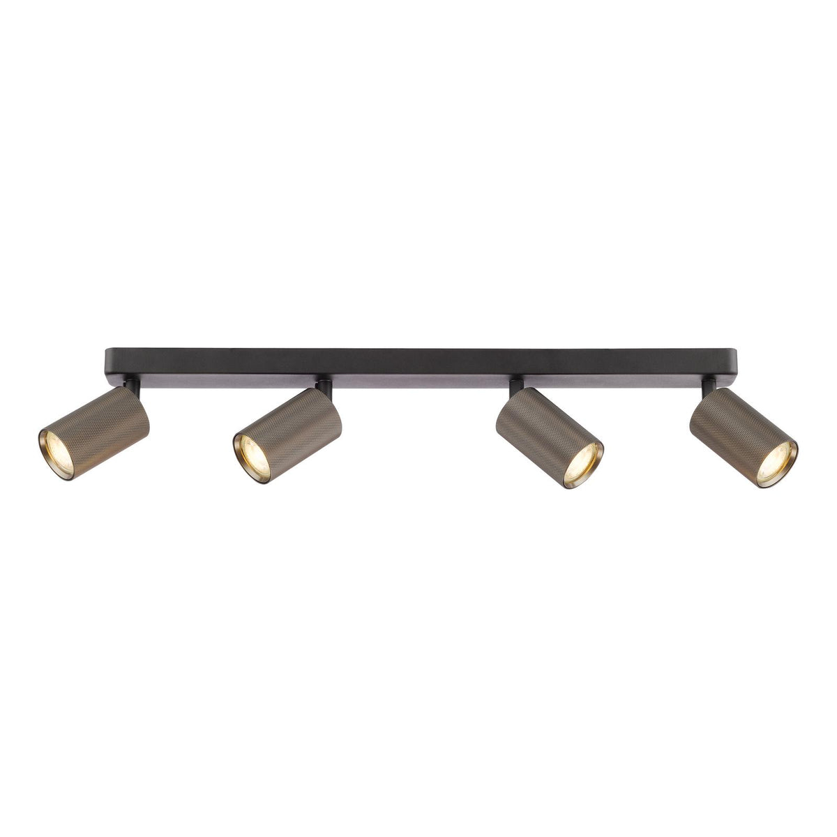 Dar Yamis 4 Light Bar Spotlight Knurled Bronze and Matt Black