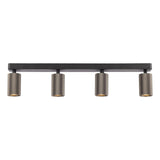 Dar Yamis 4 Light Bar Spotlight Knurled Bronze and Matt Black