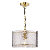 Dar Yeva Pendant Natural Brass and Smoked Glass