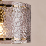 Dar Yeva Pendant Natural Brass and Smoked Glass