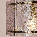 Dar Yeva Pendant Natural Brass and Smoked Glass