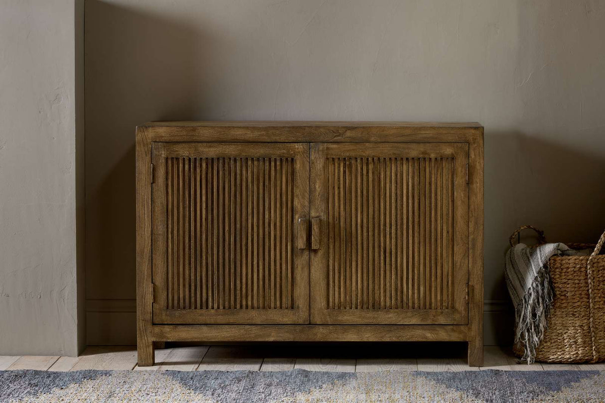 Nkuku Yasha Reeded Mango Wood Sideboard Natural