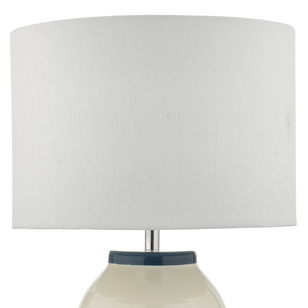 Dar Zabe Table Lamp White and Blue Stripe with Shade –  from Amos Lighting + Home