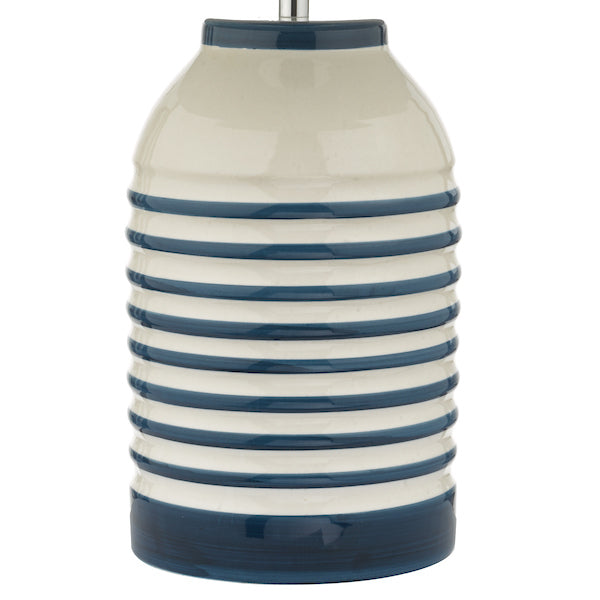 Dar Zabe Table Lamp White and Blue Stripe with Shade –  from Amos Lighting + Home