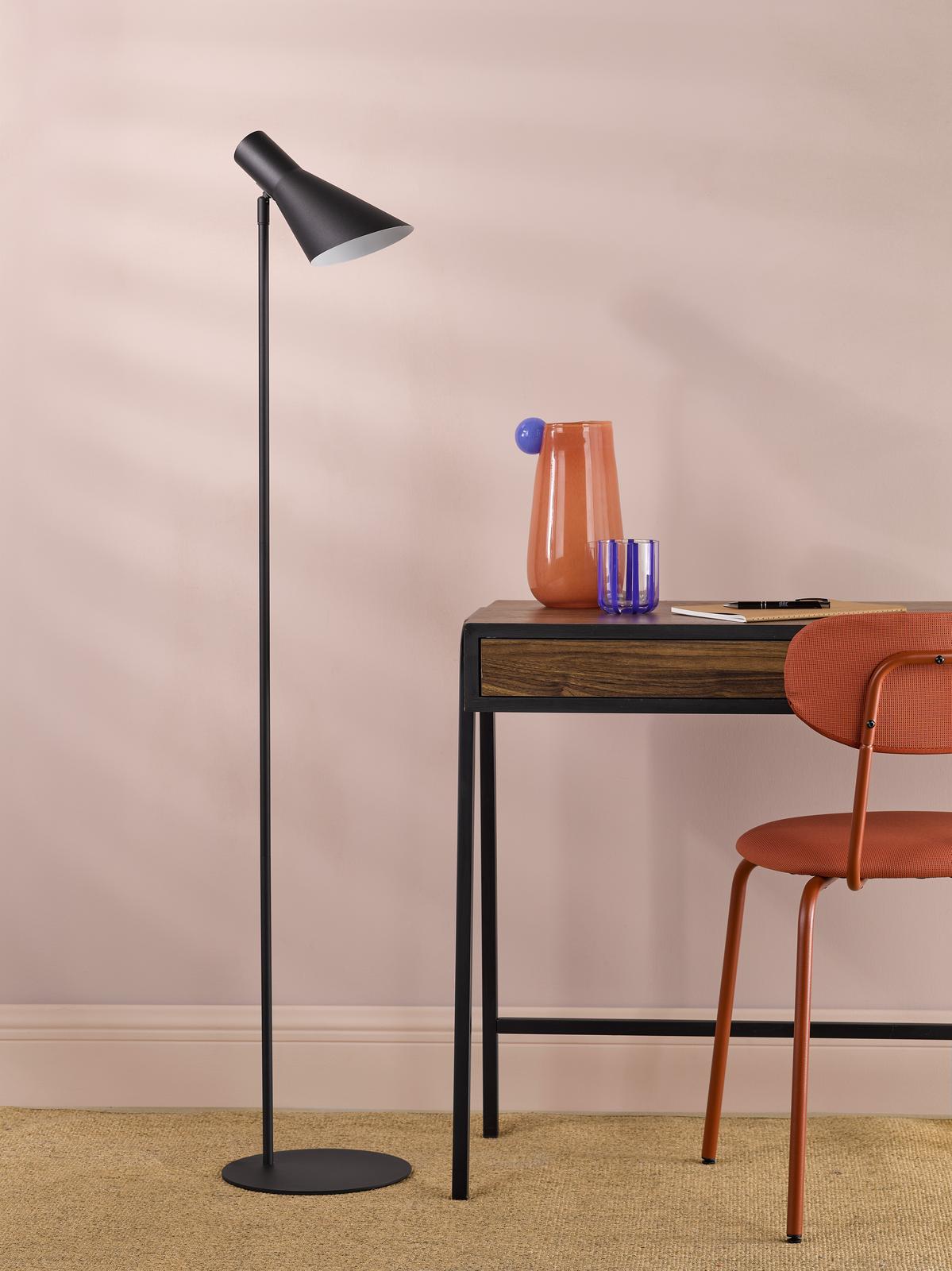 Dar Zahira Task Floor Lamp Matt Black