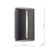 Dar Zuzana Outdoor Wall Light Matt Black IP54