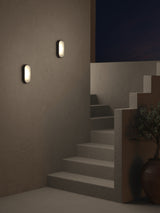 Astro Montreal Oval Textured Black Outdoor Wall Light