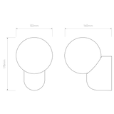 Astro Lyra Wall Single Gloss Glaze White Bathroom Wall Light