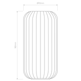 Astro Tacoma Reed Ribbed Glass Smoke Lampshade Shade