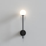Astro Orb Single Matt Black Bathroom Wall Light