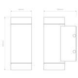Astro Dartmouth Twin LED Textured Black Outdoor Wall Light