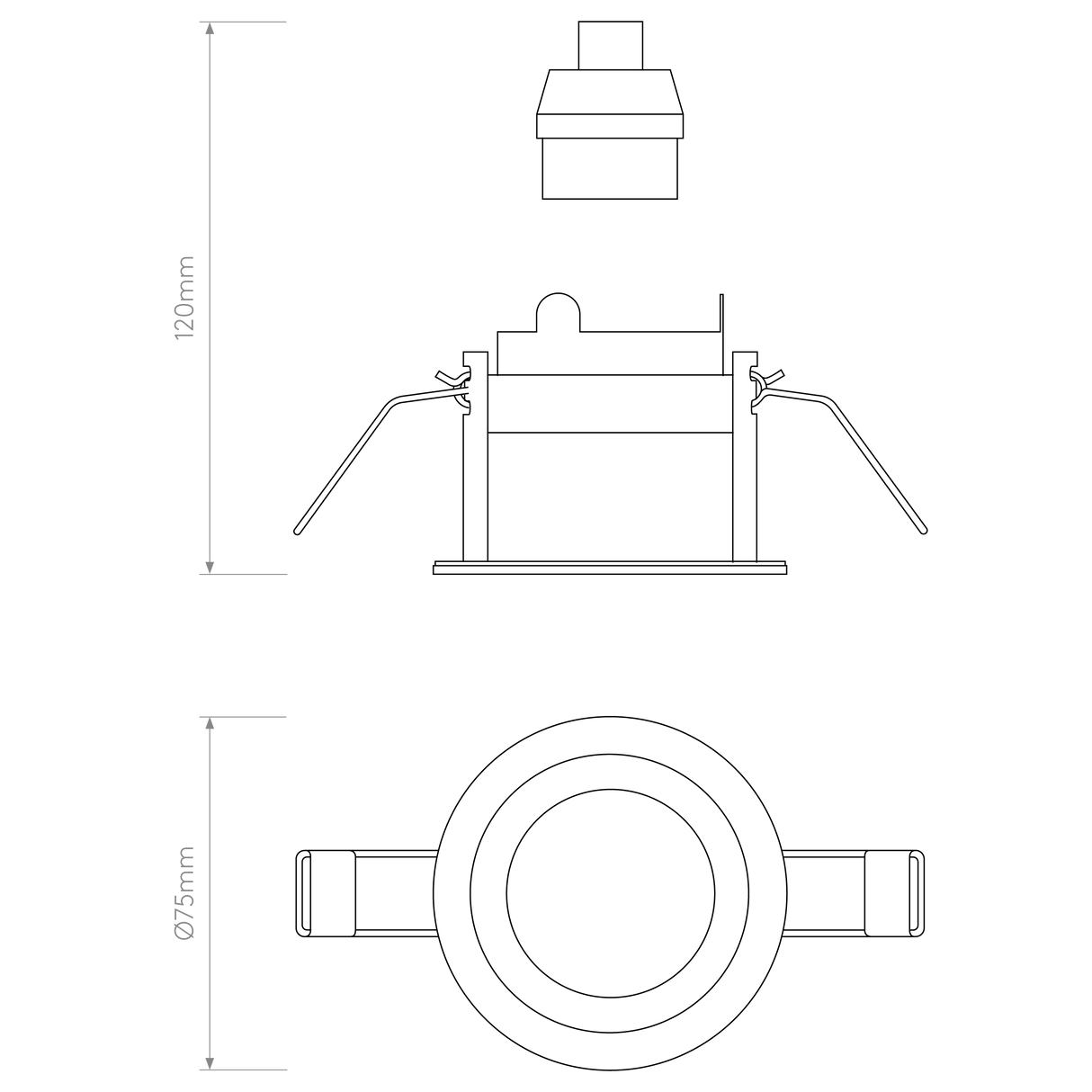 Astro Pinhole Slimline Round Fixed Fire-Rated IP65 Matt White Bathroom Downlight