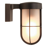 Astro Cabin Wall Frosted Bronze Outdoor Wall Light