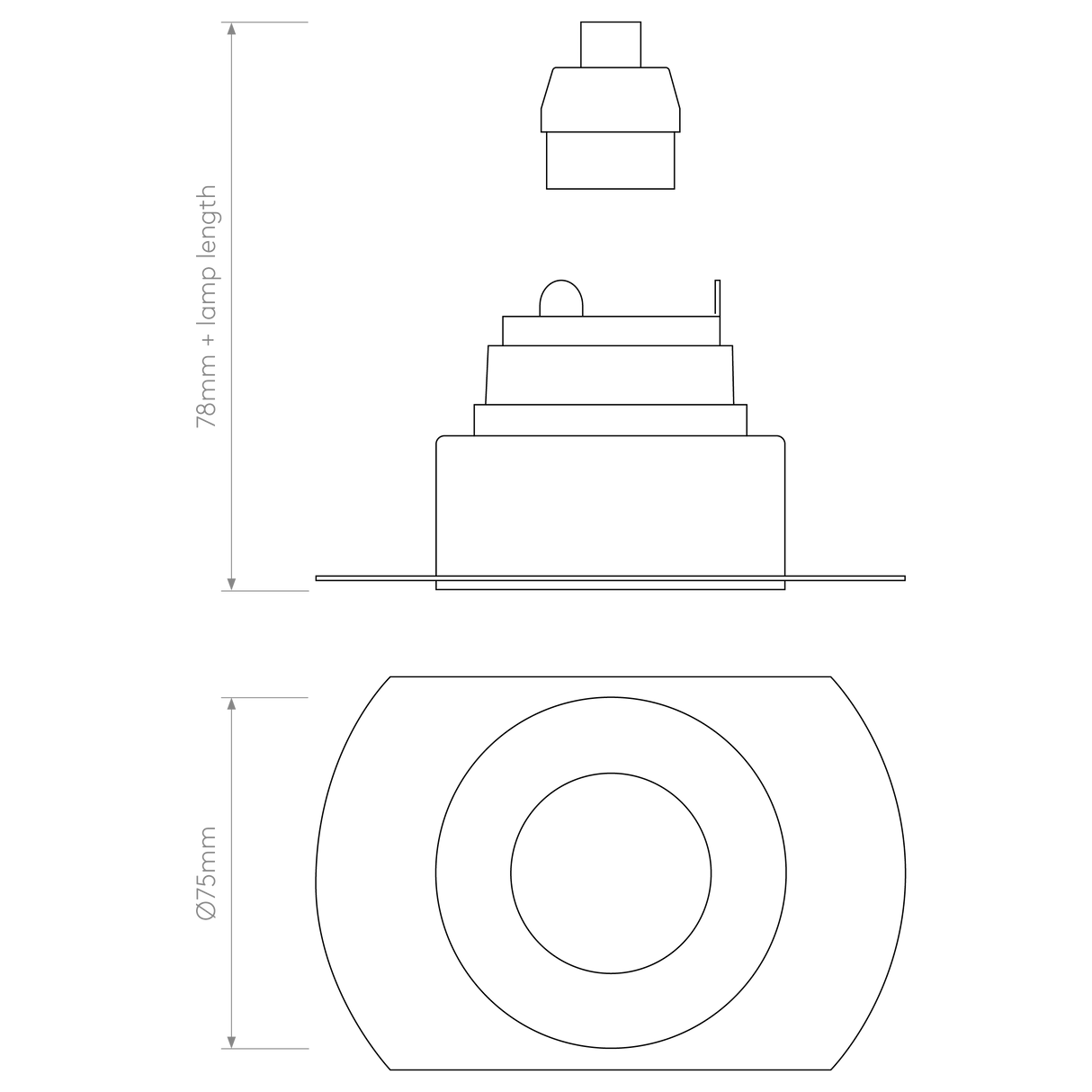 Astro Trimless Round Fixed Matt White Interior Downlight