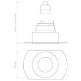 Astro Trimless Round Fixed Matt White Interior Downlight