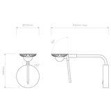 Astro Miura Swing Arm Base Matt Nickel Interior Wall Light