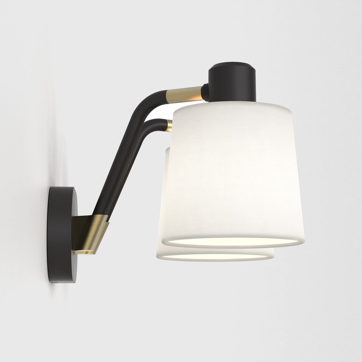 Astro Edward Twin Base Matt Black Interior Wall Light