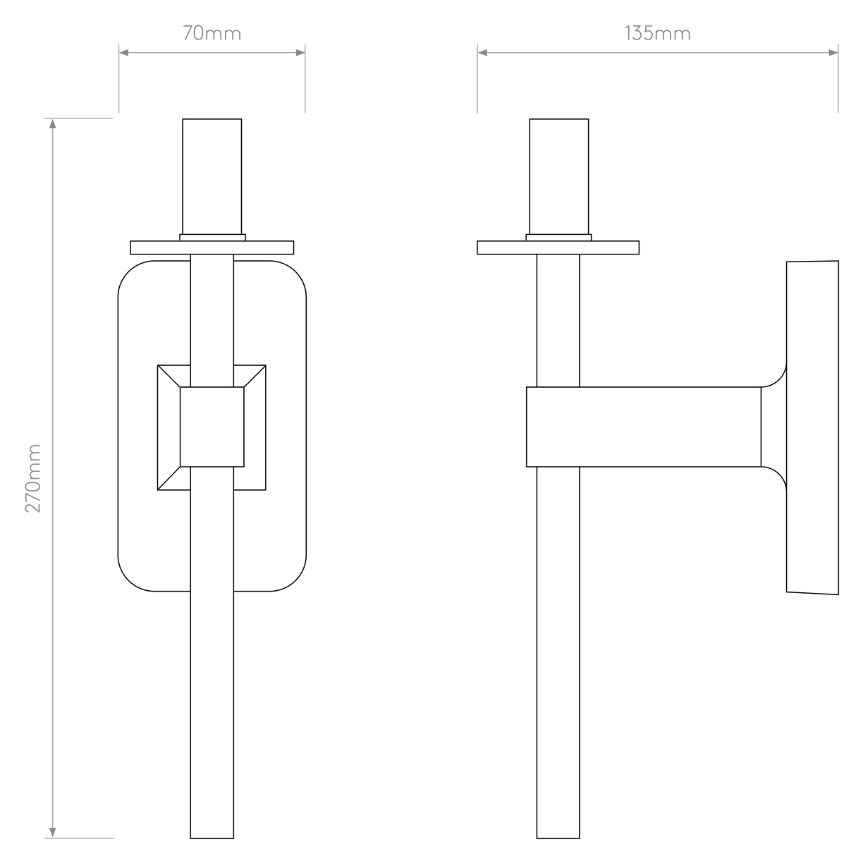 Astro Tacoma Single Matt Black Bathroom Wall Light