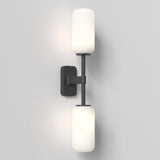 Astro Tacoma Twin Matt Black Bathroom Wall Light